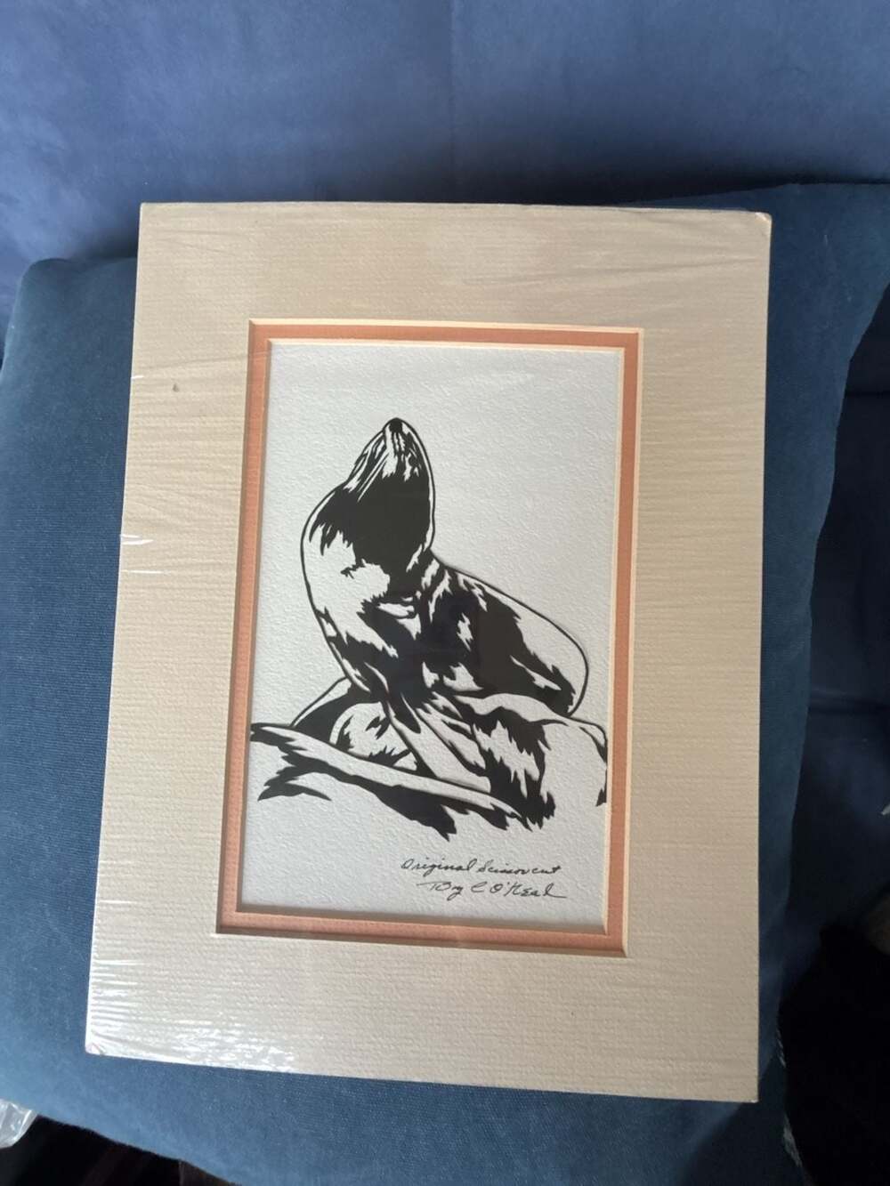 Tony O'Neal Original Scissor Cut Sea Lion Art Print
